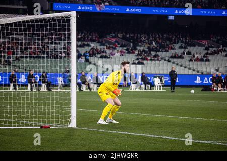 Melbourne, Australie. 19th juillet 2022. David de Gea de Manchester United lors du match d'avant-saison entre Manchester United et Crystal Palace au Melbourne Cricket Ground. Manchester United défait Crystal Palace 3-1. Crédit : SOPA Images Limited/Alamy Live News Banque D'Images