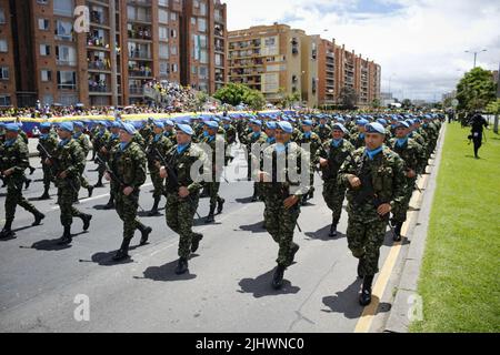 Bogota, Colombie. 20th juillet 2022. Les commandos spéciaux de l'armée colombienne marchent pendant les 212 ans d'indépendance du défilé militaire colombien à Bogota, Colombie, 20 juillet 2022. Photo par: Juan Angel/long Visual Press crédit: Long Visual Press/Alay Live News Banque D'Images