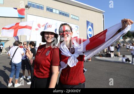 Brighton et Hove, Royaume-Uni. 20th juillet 2022. Les fans d'Angleterre lors du championnat d'Europe des femmes de l'UEFA 2022 au stade AMEX, Brighton et Hove. Le crédit photo devrait se lire: Paul Terry/Sportimage crédit: Sportimage/Alay Live News Banque D'Images