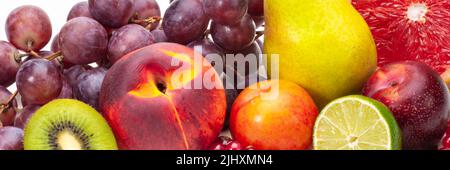 Frisches Obst dans bunten Farben Banque D'Images