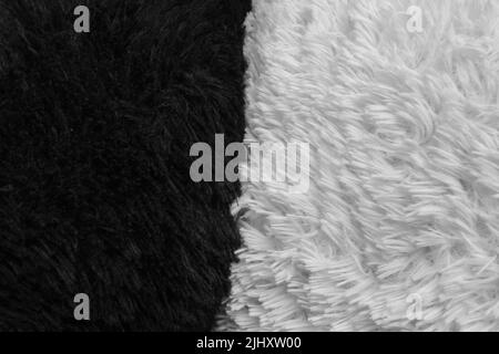 Noir et blanc texture d'animal naturel fond motif Panda Design imprimé abstrait. Banque D'Images