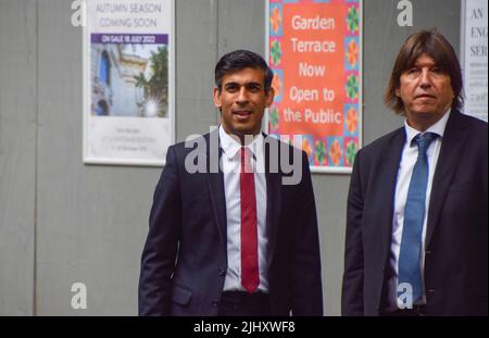 Londres, Royaume-Uni. 21st juillet 2022. Rishi Sunak, candidat à la direction du Parti conservateur et ancien chancelier de l’Échiquier, arrive à la Maison des Transports pour un événement de détournements. Credit: Vuk Valcic/Alamy Live News Banque D'Images