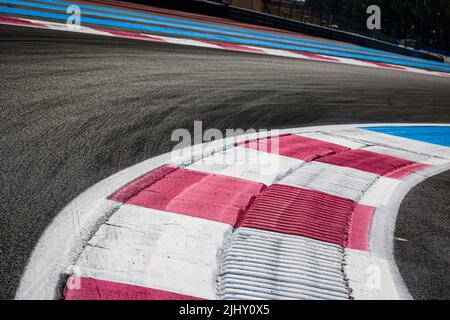 Trottoir, vibreur, piste, illustration pendant le Grand Prix de France de Formule 1 de Lenovo, Grand Prix de France 2022, 12th tour du Championnat du monde de Formule 1 de la FIA 2022 de 22 juillet à 24, 2022 sur le circuit Paul Ricard, au Castellet, France - photo: Antonin Vincent / DPPI/DPPI/LiveMedia Banque D'Images