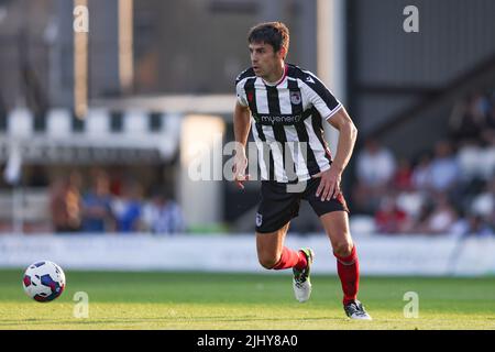 Cleethorpes, Angleterre, 19th juillet 2022. Shaun Pearson de Grimsby Town pendant le match amical d'avant-saison au parc Blundell, Cleethorpes. Le crédit photo devrait se lire: Jonathan Moscrop / Sportimage Banque D'Images