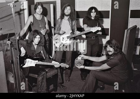 GROUPE rock britannique VIOLET PROFOND en 1974 Banque D'Images