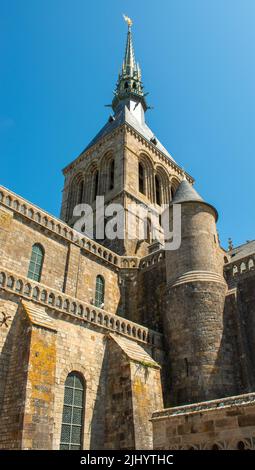 L'abbaye du Mont Saint-Michel en Normandie, France Banque D'Images