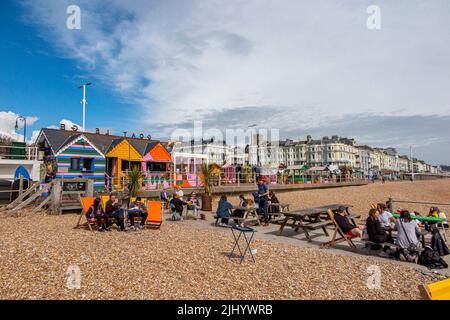 Goat Ledge café à St Leonard's on Sea Banque D'Images