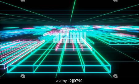 un fond de flux de données (rendu 3d) Banque D'Images