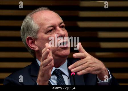 Sao Paulo, Brésil. 21st juillet 2022. SP - Sao Paulo - 07/21/2022 - SAO PAULO, CIRO GOMES, FIESP - le candidat pour le Président de la République par PDT Ciro Gomes, participe ce jeudi après-midi (21) à l'événement directives prioritaires, Gouvernement fédéral 2023-2026, Au siège de la Fédération des industries de l'État de Sao Paulo, FIESP. Photo: Suamy Beydoun/AGIF/Sipa USA crédit: SIPA USA/Alay Live News Banque D'Images