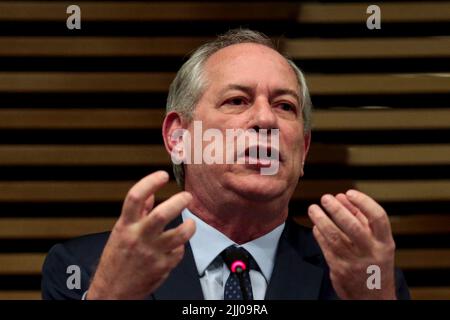 Sao Paulo, Brésil. 21st juillet 2022. SP - Sao Paulo - 07/21/2022 - SAO PAULO, CIRO GOMES, FIESP - le candidat pour le Président de la République par PDT Ciro Gomes, participe ce jeudi après-midi (21) à l'événement directives prioritaires, Gouvernement fédéral 2023-2026, Au siège de la Fédération des industries de l'État de Sao Paulo, FIESP. Photo: Suamy Beydoun/AGIF/Sipa USA crédit: SIPA USA/Alay Live News Banque D'Images