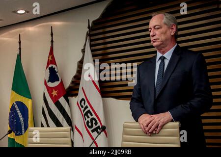 Sao Paulo, Brésil. 21st juillet 2022. SP - Sao Paulo - 07/21/2022 - SAO PAULO, CIRO GOMES, FIESP - le candidat pour le Président de la République par PDT Ciro Gomes, participe ce jeudi après-midi (21) à l'événement directives prioritaires, Gouvernement fédéral 2023-2026, Au siège de la Fédération des industries de l'État de Sao Paulo, FIESP. Photo: Suamy Beydoun/AGIF/Sipa USA crédit: SIPA USA/Alay Live News Banque D'Images