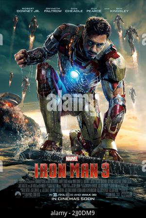 ROBERT DOWNEY JR. AFFICHE, IRON MAN 3, 2013 Banque D'Images