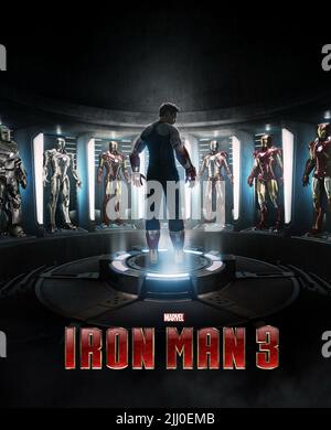 ROBERT DOWNEY JR. AFFICHE, IRON MAN 3, 2013 Banque D'Images