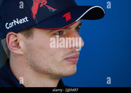 Le Castellet, Mezzolombardo, France. 21st juillet 2022. MAX VERSTAPPEN des pays-Bas et Red Bull Racing est vu lors des préparatifs du Grand Prix de Formule 1 de la FIA 2022 au circuit Paul Ricard au Castellet, France. (Image de crédit : © Daisy Facinelli/ZUMA Press Wire) Banque D'Images