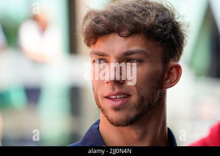 Le Castellet, Mezzolombardo, France. 21st juillet 2022. PIERRE GASLY de France et Scuderia AlphaTauri est vu lors des préparatifs du Grand Prix de France 2022 de Formule 1 de la FIA au circuit Paul Ricard au Castellet, en France. (Image de crédit : © Daisy Facinelli/ZUMA Press Wire) Banque D'Images