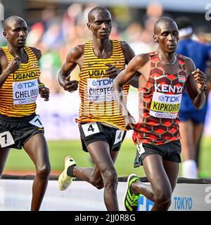 EUGENE, ÉTATS-UNIS - JUILLET 21 : compétition sur les hommes 5000m lors des Championnats du monde d'athlétisme sur 21 juillet 2022 à Eugene, États-Unis (photo par Andy Astfalck/BSR Agency) Atletiekunie Banque D'Images