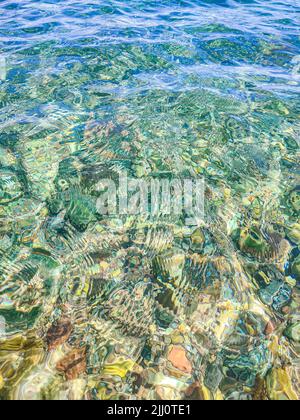 Incroyable bord de mer à Ras Shitan, Dahab, Taba, Sinaï, Egypte Banque D'Images