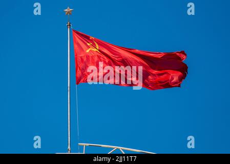 Drapeau de l'Union soviétique URSS Banque D'Images