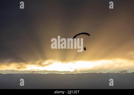 Parachute ascensionnel au large de la Jolla, port de Torrey Pines Glider, San Diego, Californie Banque D'Images