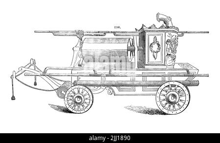 Moteur et pompe d'incendie à vapeur du dictionnaire d'Appleton des machines, de la mécanique, du travail de moteur et de l'ingénierie par D. Appleton and Company Date de publication 1874 Éditeur New York, D. Appleton, Banque D'Images