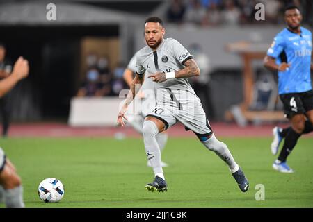 Tokyo, Japon. 20th juillet 2022. Neymar du PSG lors du match de football pré-saison entre Paris Saint-Germain et Kawasaki Frontale au Stade National de Tokyo, Japon, 20 juillet 2022. Credit: AFLO/Alay Live News Banque D'Images