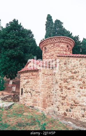 Zvernec visite du monastère Sainte-Marie en Albanie Banque D'Images