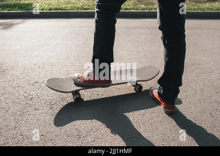 Sport professionnel. Motivation pour le skateboard Banque D'Images