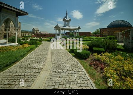 Château d'Akhaltsikhe (Rabati) situé dans la ville d'Akhaltsikhe, dans le sud de la Géorgie. Une des principales attractions de la région de Samtskhe-Javakheti. Banque D'Images