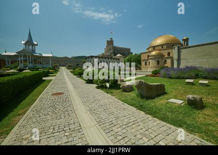 Château d'Akhaltsikhe (Rabati) situé dans la ville d'Akhaltsikhe, dans le sud de la Géorgie. Une des principales attractions de la région de Samtskhe-Javakheti. Banque D'Images