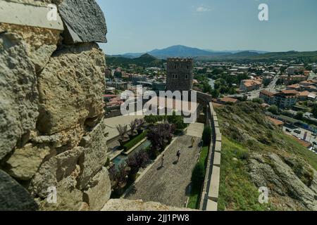 Château d'Akhaltsikhe (Rabati) situé dans la ville d'Akhaltsikhe, dans le sud de la Géorgie. Une des principales attractions de la région de Samtskhe-Javakheti. Banque D'Images