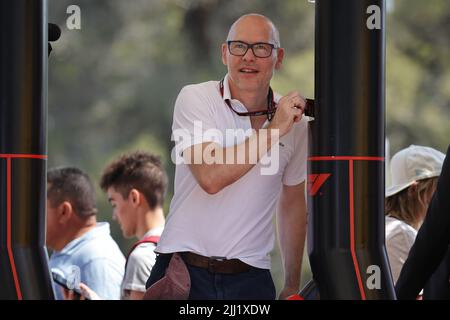 Le Castellet, France. 22nd juillet 2022. VILLENEUVE Jacques (CAN), présentateur de TV commentateur Canal, portrait au Grand Prix de France de Formule 1 de Lenovo, Grand Prix de France 2022, 12th tour du Championnat du monde de Formule 1 de la FIA 2022 de 22 juillet au 24, 2022 sur le circuit Paul Ricard, au Castellet, France - photo : Paulo Maria/DPPI/DPPI/LiveMedia crédit: Agence de photo indépendante/Alamy Live News crédit: Agence de photo indépendante/Alamy Live News Banque D'Images