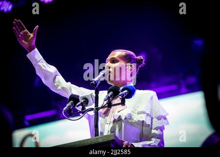 20 juillet 2022, Milan, Milan, Italie: Stromae, Nom de scène de Paul Van Haver, en concert au Snai di San Siro Hippodrome à Milan. (Credit image: © Pamela Rovaris/Pacific Press via ZUMA Press Wire) Banque D'Images