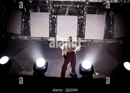 20 juillet 2022, Milan, Milan, Italie: Stromae, Nom de scène de Paul Van Haver, en concert au Snai di San Siro Hippodrome à Milan. (Credit image: © Pamela Rovaris/Pacific Press via ZUMA Press Wire) Banque D'Images