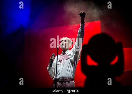 20 juillet 2022, Milan, Milan, Italie: Stromae, Nom de scène de Paul Van Haver, en concert au Snai di San Siro Hippodrome à Milan. (Credit image: © Pamela Rovaris/Pacific Press via ZUMA Press Wire) Banque D'Images