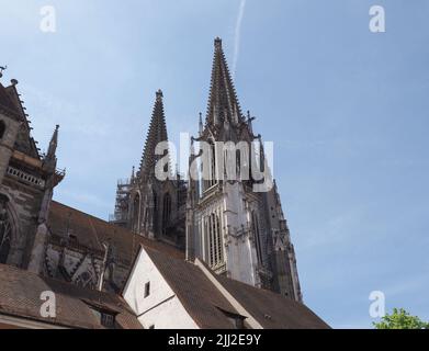 Regensburger Dom aka St Peter cathédrale église à Regensburg, Allemagne Banque D'Images