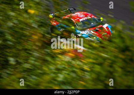 38 BELTOISE Vincent, LEMAITRE Yves, course de Mirage, Alpine A110 GT4, action pendant la ronde 5th du Championnat de France FFSA GT 2022 SRP Speedweek, de 22 juillet à 24 à Spa-Francorchamps, Belgique - photo Laurent Gayral / DPPI Banque D'Images