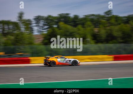 161 CARRIERE Christophe, DUMAINE Dider, AGS Event, Aston Martin Vantage AMR GT4, action pendant la ronde 5th du Championnat de France FFSA GT 2022 SRP Speedweek, de 22 juillet à 24 à Spa-Francorchamps, Belgique - photo Laurent Gayral / DPPI Banque D'Images