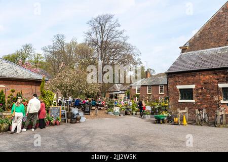 Lytham Hall café & Tearoom, Lytham Hall, maison de campagne géorgienne datant de 18th ans, Lytham St Annes, Lancashire, Angleterre, Royaume-Uni Banque D'Images