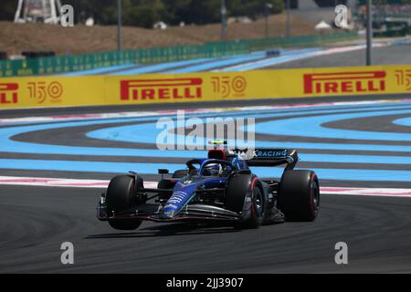 Le Castellet, France. 22nd juillet, 2022 juillet 22 2022 le Castellet, France - F1 2022 France GP - libre pratique 1 - Nicholas Latifi (CAN) Williams FW44 crédit: Live Media Publishing Group/Alay Live News Banque D'Images