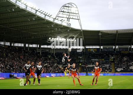 Vue générale de l'action pendant le match de la Super League de Betfred au MKM Stadium, Hull. Date de la photo: Vendredi 22 juillet 2022. Banque D'Images