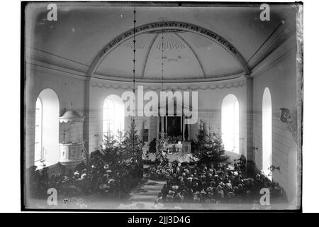 L'église Stora Mellösa, intérieur. Banque D'Images