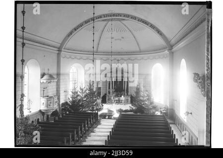 L'église Stora Mellösa, intérieur. Banque D'Images