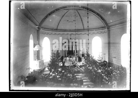 L'église Stora Mellösa, intérieur. Banque D'Images