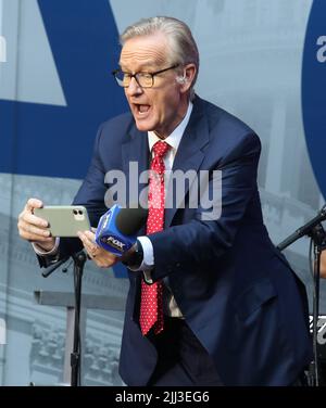 New York, États-Unis. 22nd juillet 2022. 22 juillet 2022 Steve Doocy, on Fox & Friends All American Summer concert Series at Fox Plaza à New York 22 juillet 2022 Credit:RW/MediaPunch Credit: MediaPunch Inc/Alamy Live News Banque D'Images