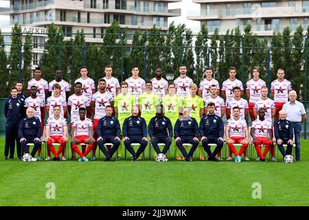 EMBARGO 16/07 les joueurs d'Essevee photographiés pendant la saison 2022-2023 photoshoot du club belge de la Jupiler Pro League SV Zulte Waregem, jeudi 07 juillet 2022 à Waregem. BELGA PHOTO TOM GOYVAERTS Banque D'Images