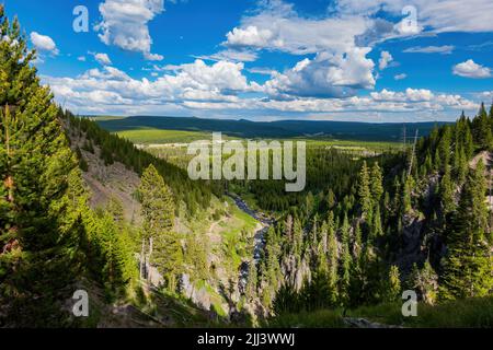 Vue panoramique sur le bassin Biscuit et le paysage voisin du Wyoming Banque D'Images