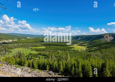 Vue panoramique sur le bassin Biscuit et le paysage voisin du Wyoming Banque D'Images