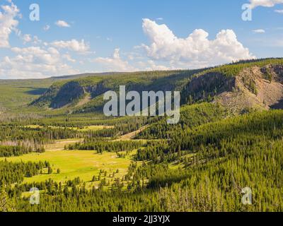 Vue panoramique sur le bassin Biscuit et le paysage voisin du Wyoming Banque D'Images