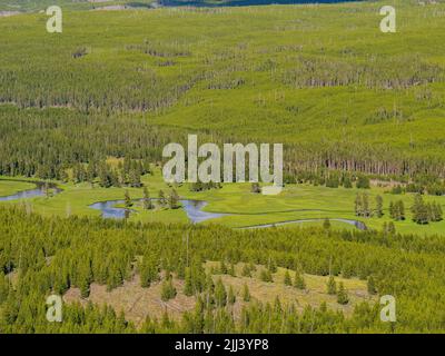 Vue panoramique sur le bassin Biscuit et le paysage voisin du Wyoming Banque D'Images