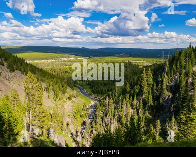 Vue panoramique sur le bassin Biscuit et le paysage voisin du Wyoming Banque D'Images